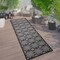 World Rug Gallery Transitional Geometric Textured Flat Weave Indoor/Outdoor Area Rug 2' x 7' Black 119BLACK2X7 - alternate 1